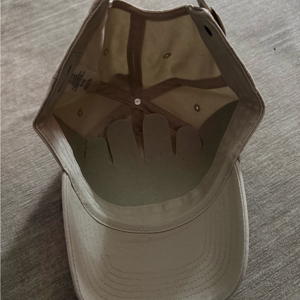 Life Is Good Beige Baseball Cap with American Flag Patch - Picture 4 of 6